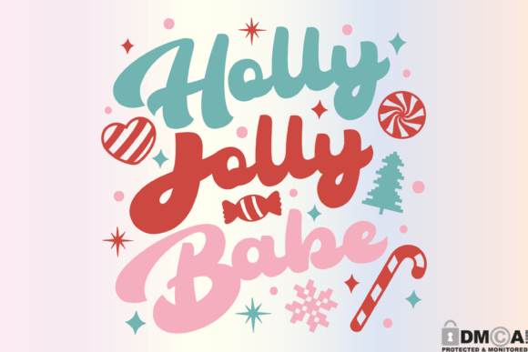 Holly Jolly Babe SVG: A Retro Christmas Delight