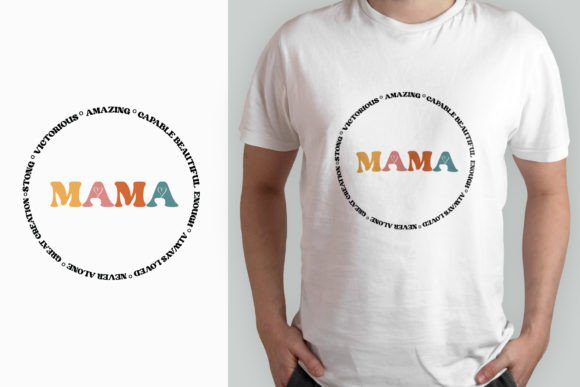 Mama Retro T-shirt Design: A Versatile Embroidery Gem
